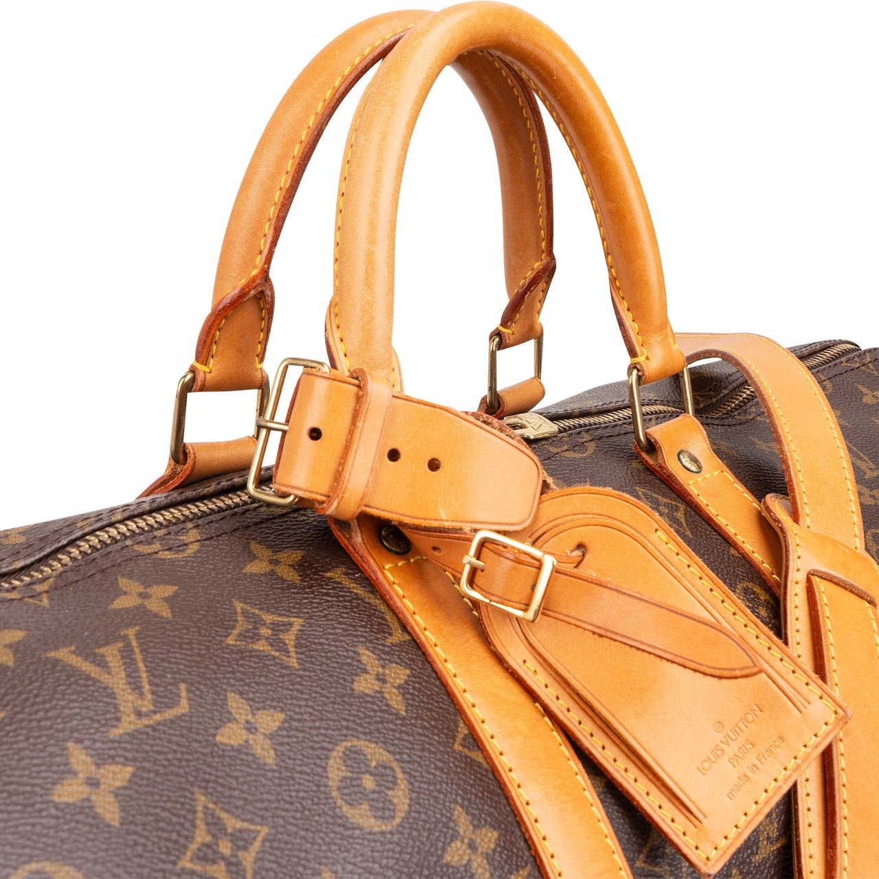 Louis Vuitton Monogram Canvas Keepall 55 Bandoulière Travel Bag Bruin