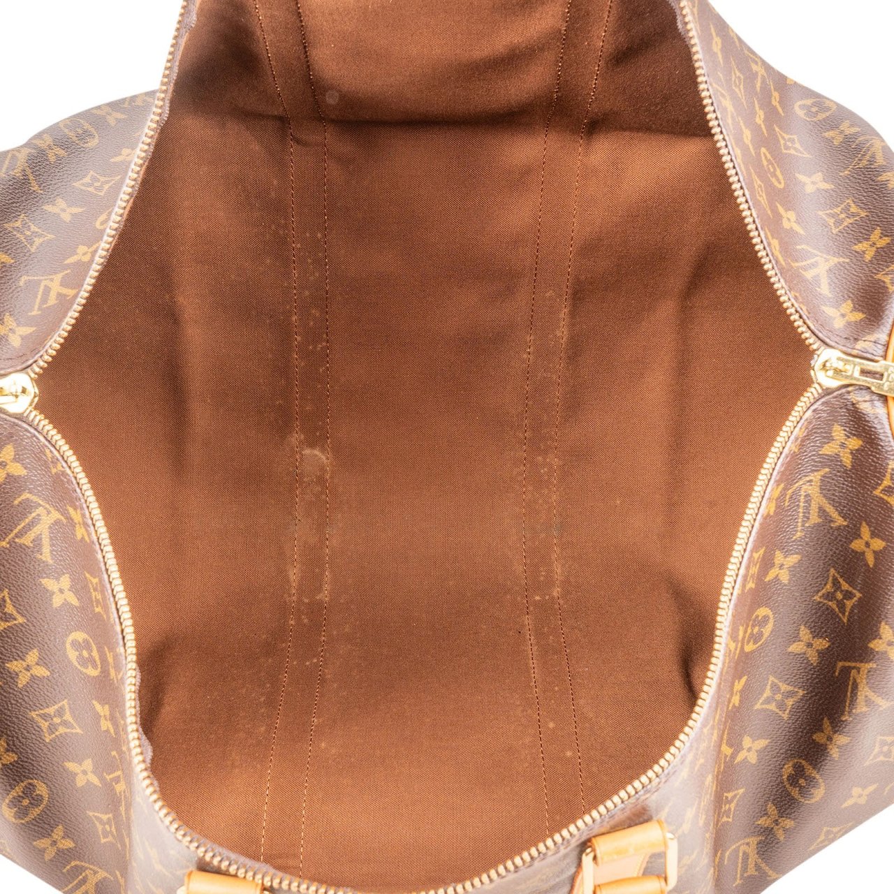 Louis Vuitton Monogram Canvas Keepall 55 Bandoulière Travel Bag Bruin