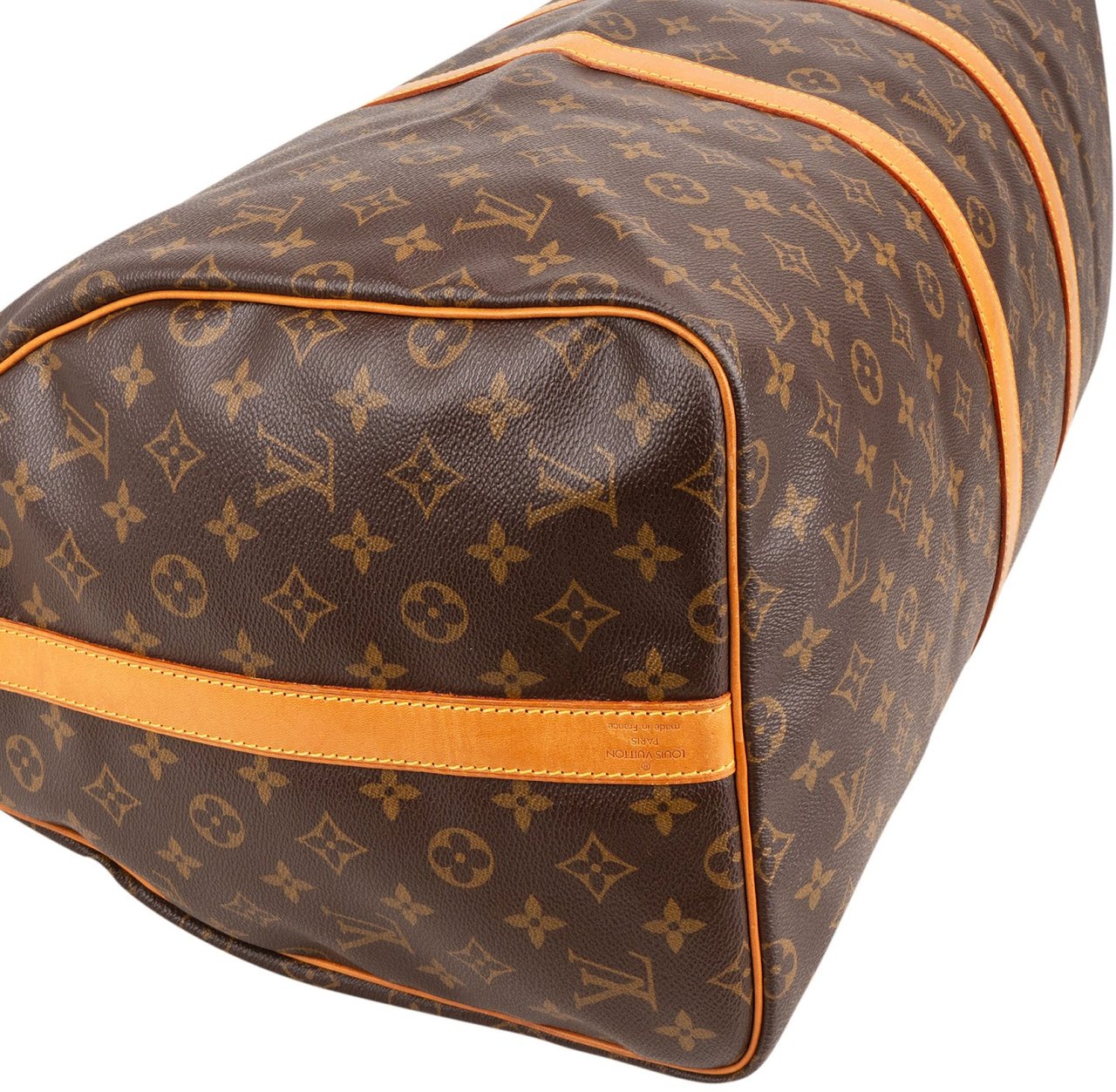 Louis Vuitton Monogram Canvas Keepall 55 Bandoulière Travel Bag Bruin