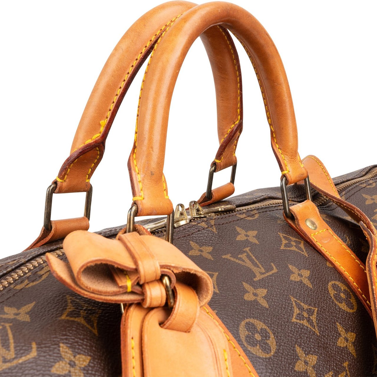 Louis Vuitton Monogram Canvas Keepall 55 Bandoulière Travel Bag Bruin