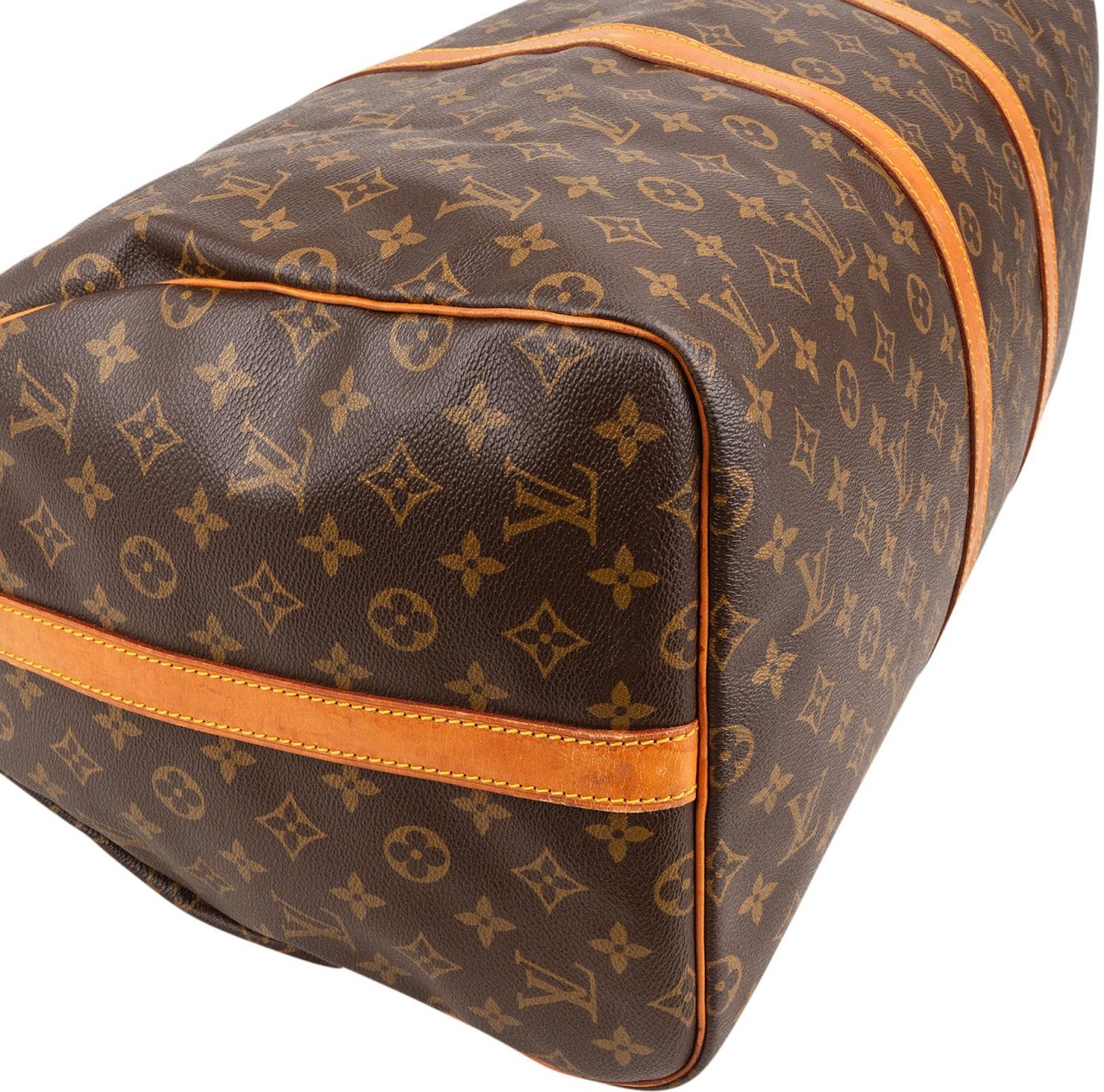 Louis Vuitton Monogram Canvas Keepall 55 Bandoulière Travel Bag Bruin