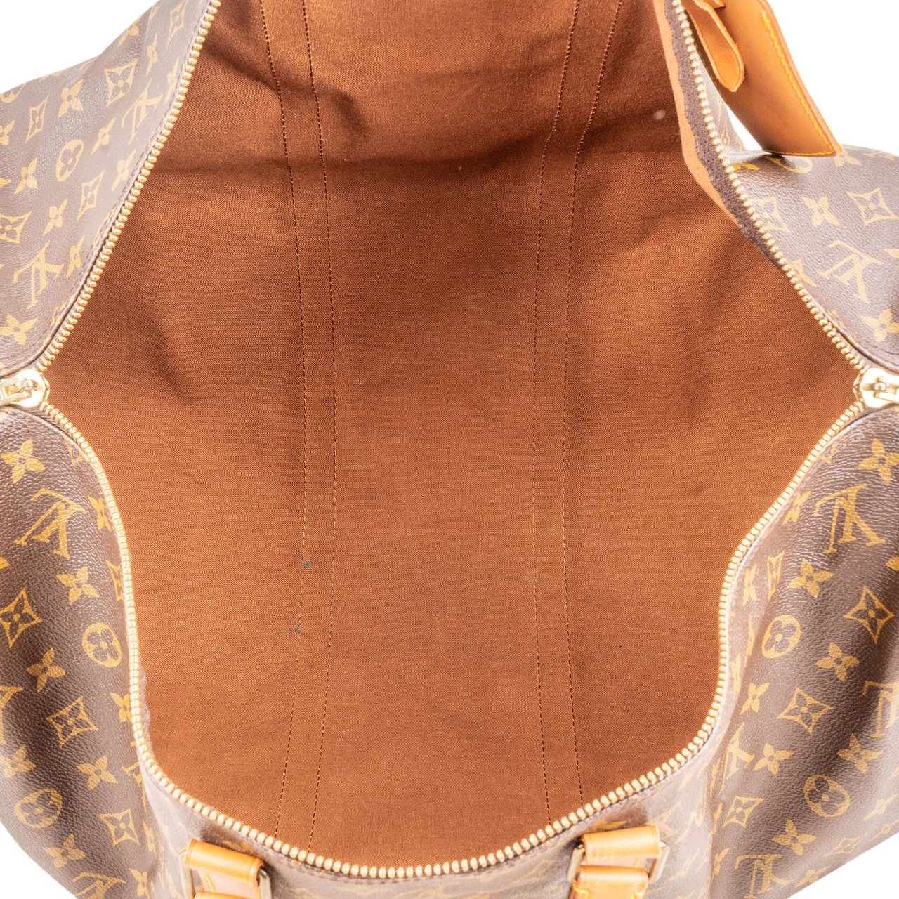 Louis Vuitton Monogram Canvas Keepall 55 Bandoulière Travel Bag Bruin
