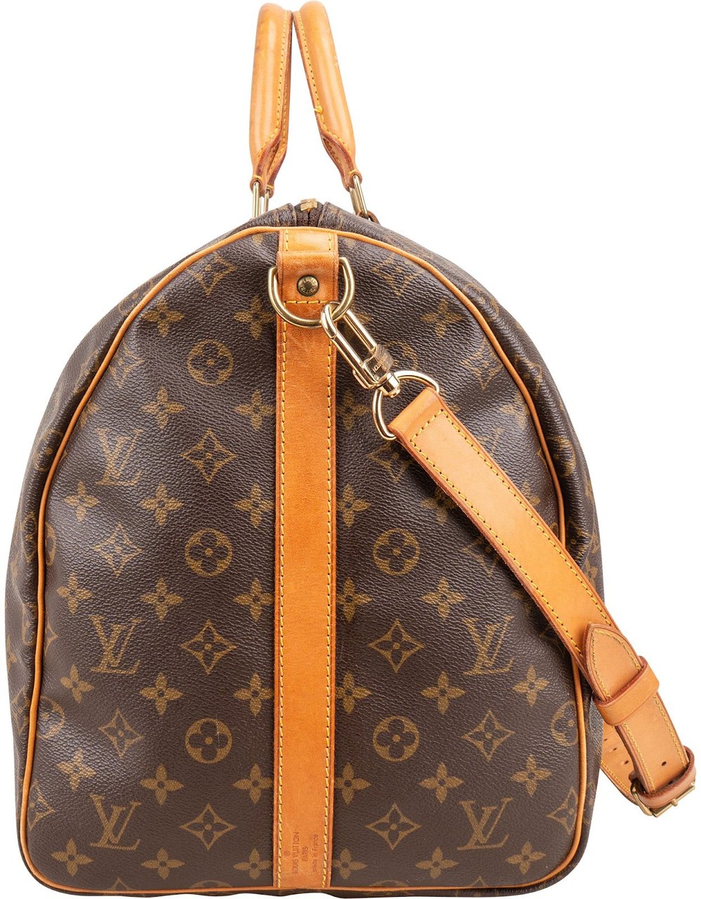 Louis Vuitton Monogram Canvas Keepall 55 Bandoulière Travel Bag Bruin