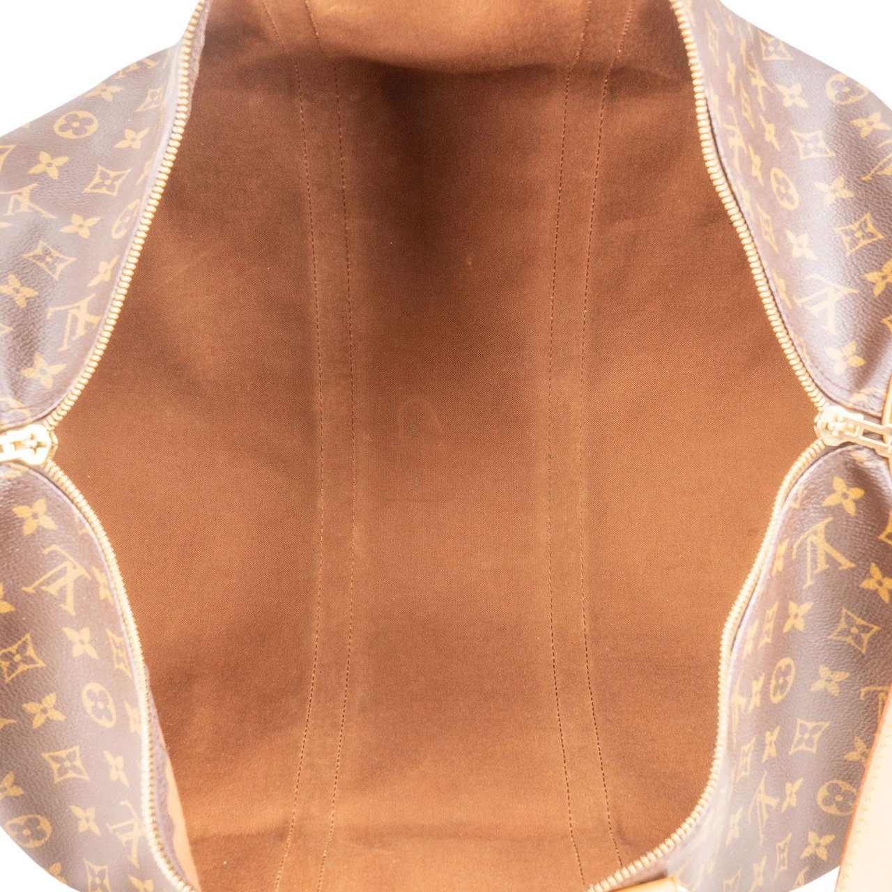 Louis Vuitton Monogram Canvas Keepall 55 Bandoulière Travel Bag Bruin