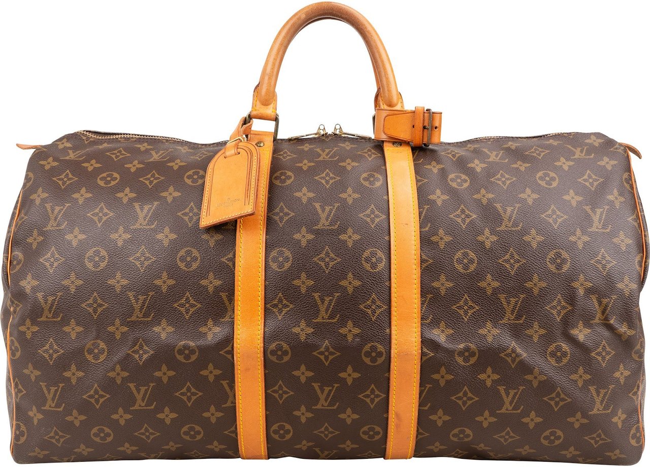 Louis Vuitton Monogram Canvas Keepall 55 Travel Bag Bruin