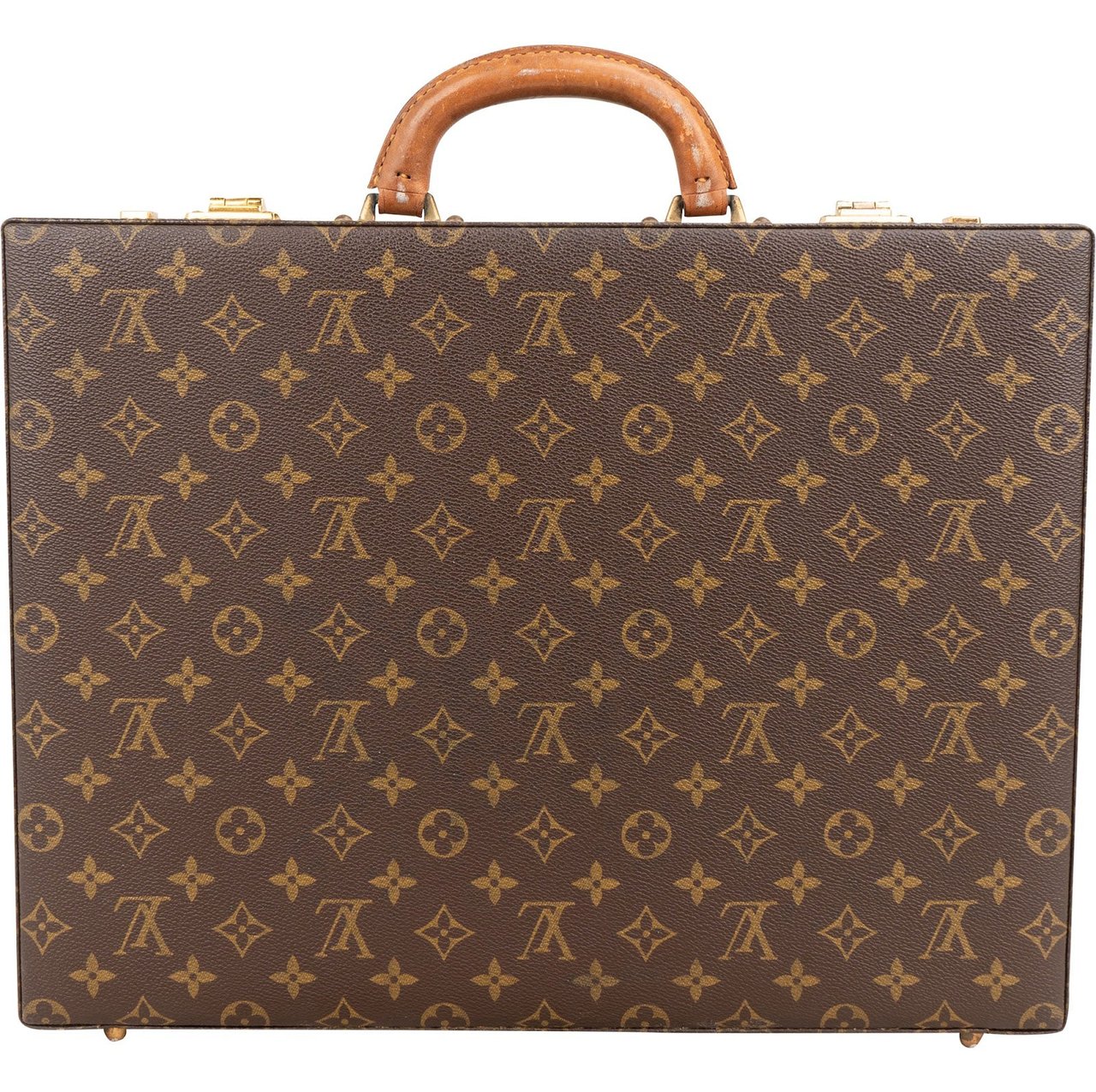 Louis Vuitton Monogram Canvas Président Briefcase Handbag Aktenkoffer Bruin