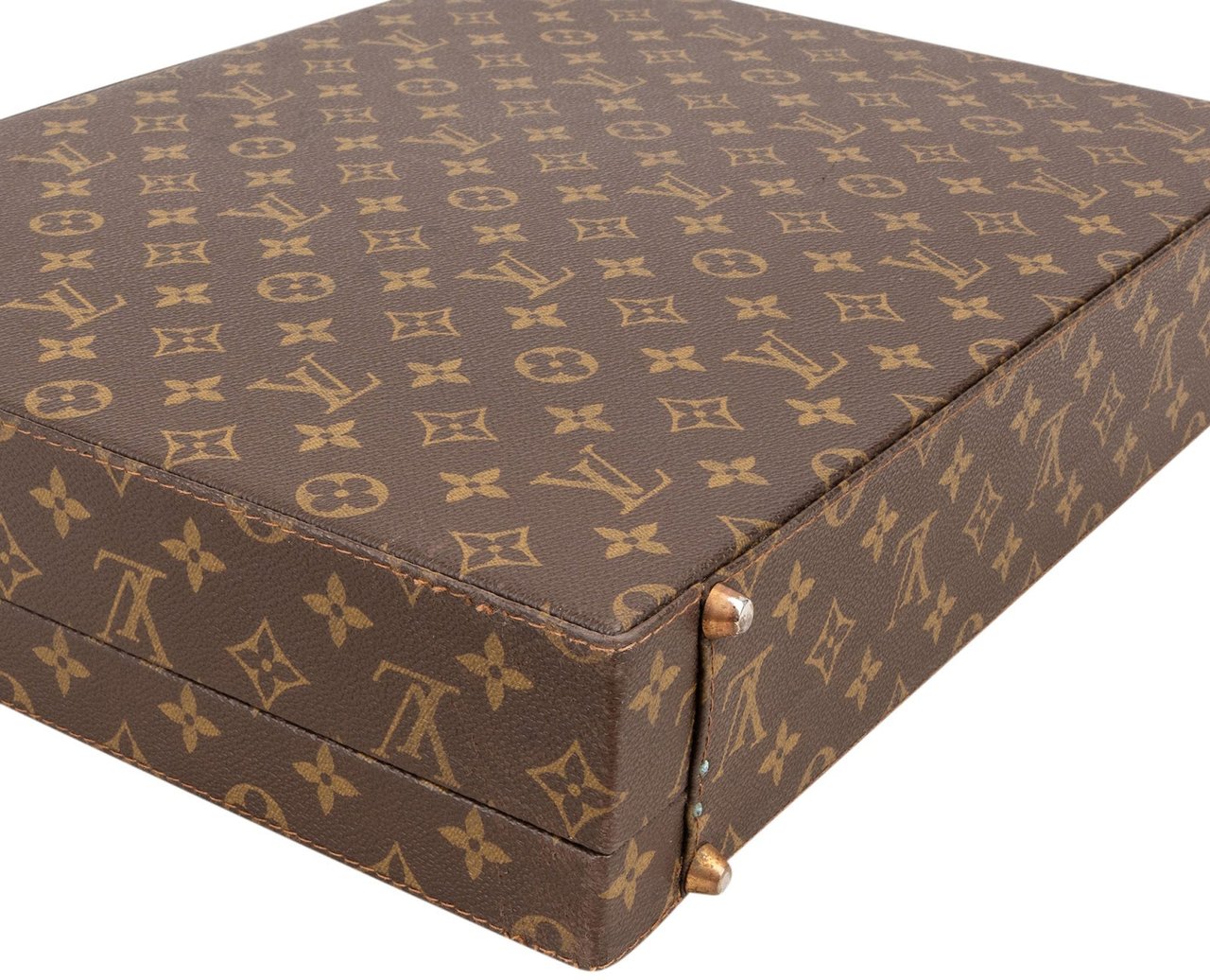 Louis Vuitton Monogram Canvas Président Briefcase Handbag Aktenkoffer Bruin