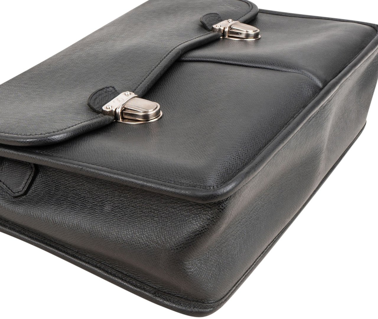 Louis Vuitton Noir Taiga Leather Alexei Anton Business Handbag Zwart