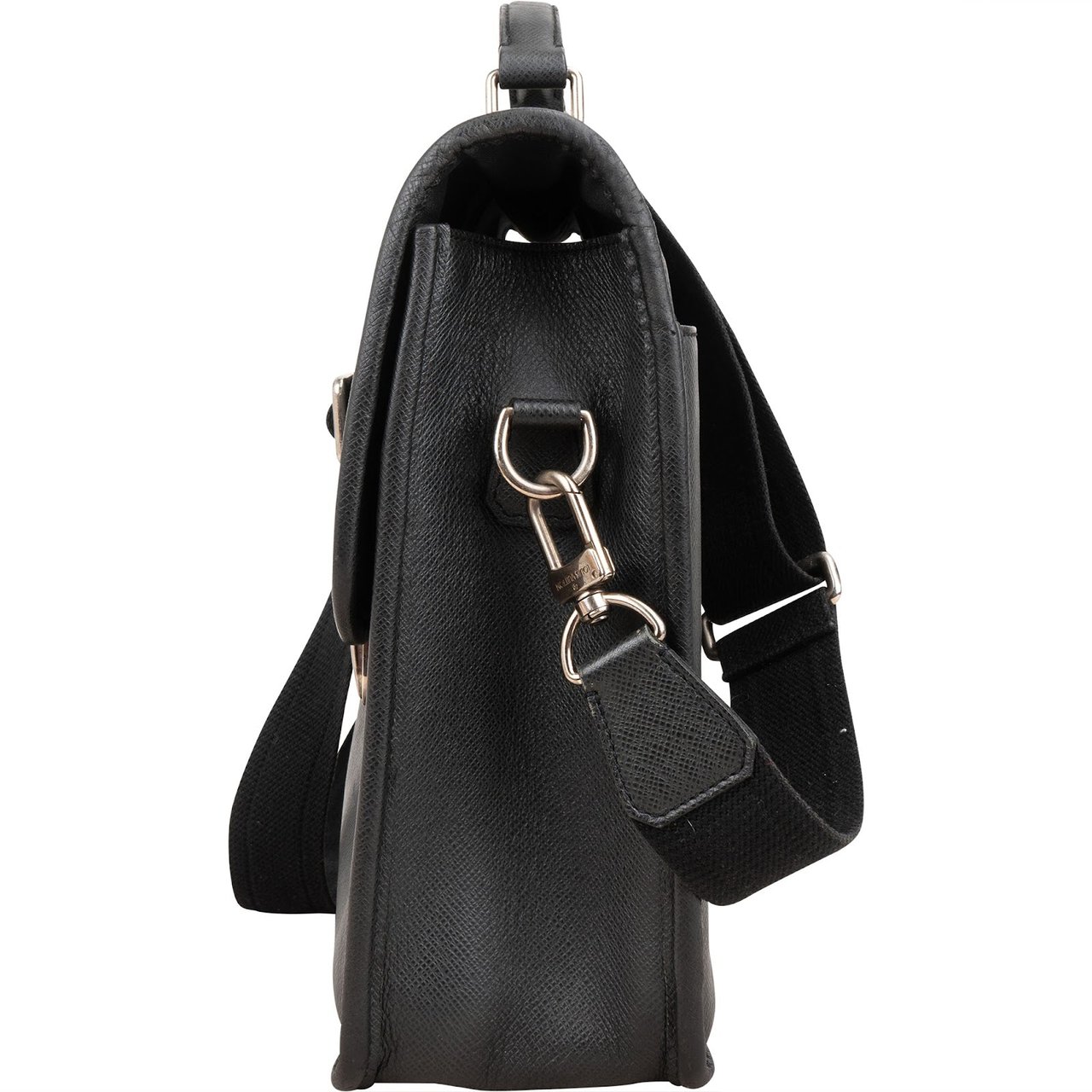 Louis Vuitton Noir Taiga Leather Alexei Anton Business Handbag Zwart