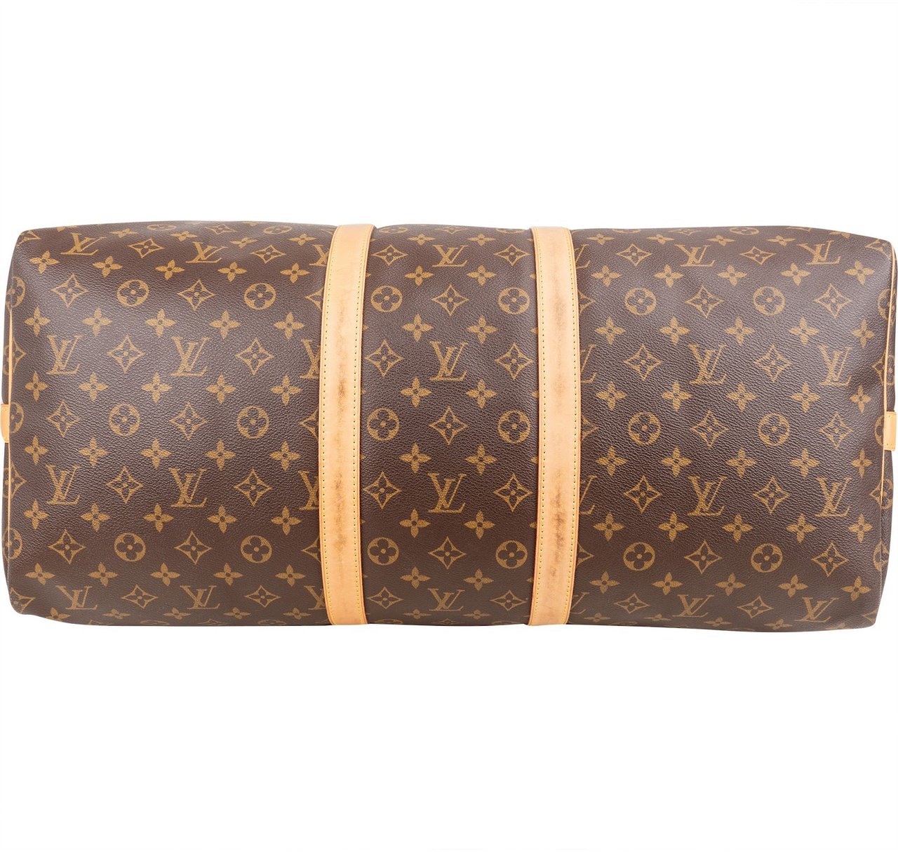 Louis Vuitton Monogram Canvas Keepall 55 Bandoulière Travel Bag Bruin