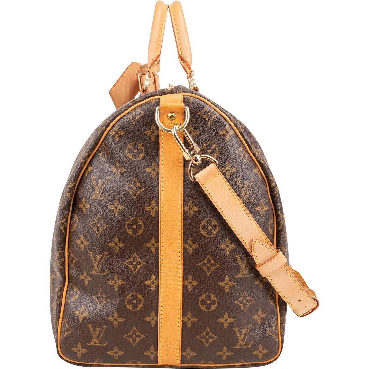 Louis Vuitton Monogram Canvas Keepall 55 Bandoulière Travel Bag Bruin