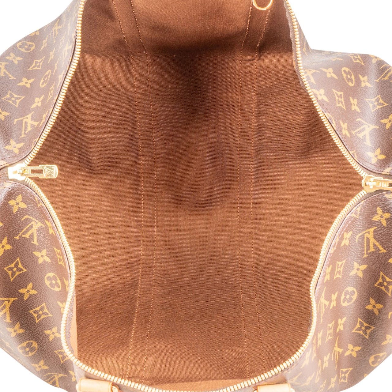 Louis Vuitton Monogram Canvas Keepall 55 Bandoulière Travel Bag Bruin