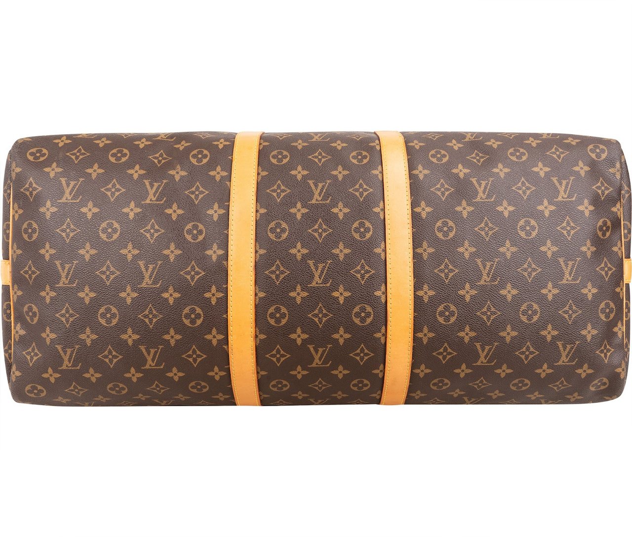Louis Vuitton Monogram Canvas Keepall 60 Bandoulière Travel Bag Bruin