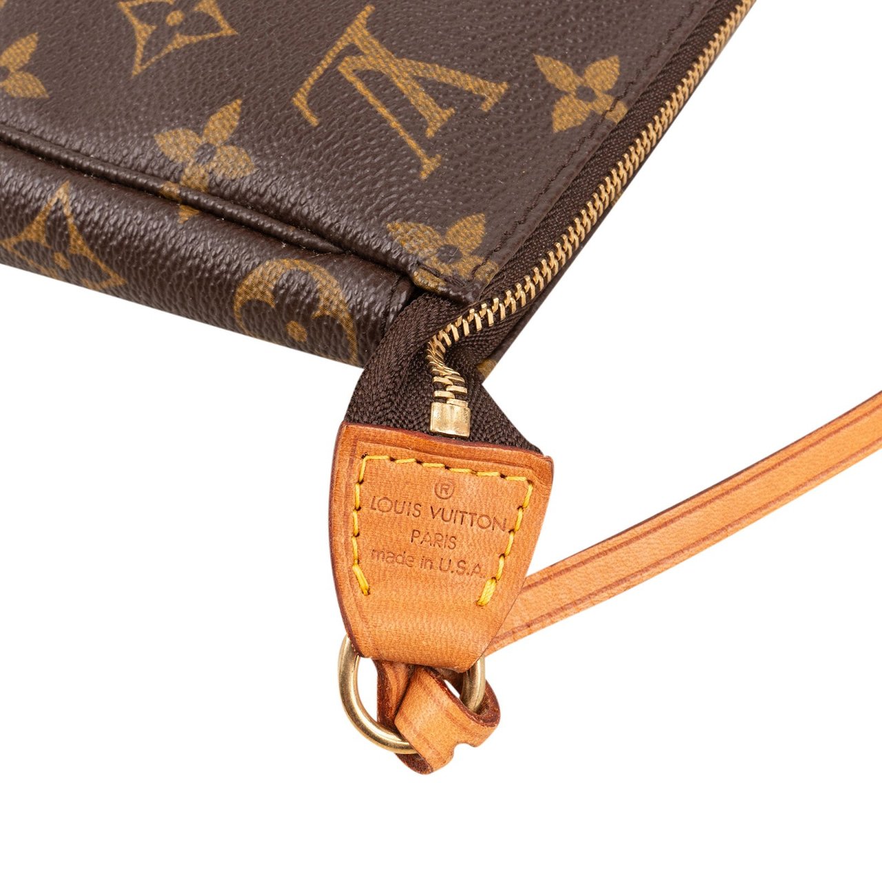 Louis Vuitton Monogram Canvas Pochette Accessoires Handbag Bruin