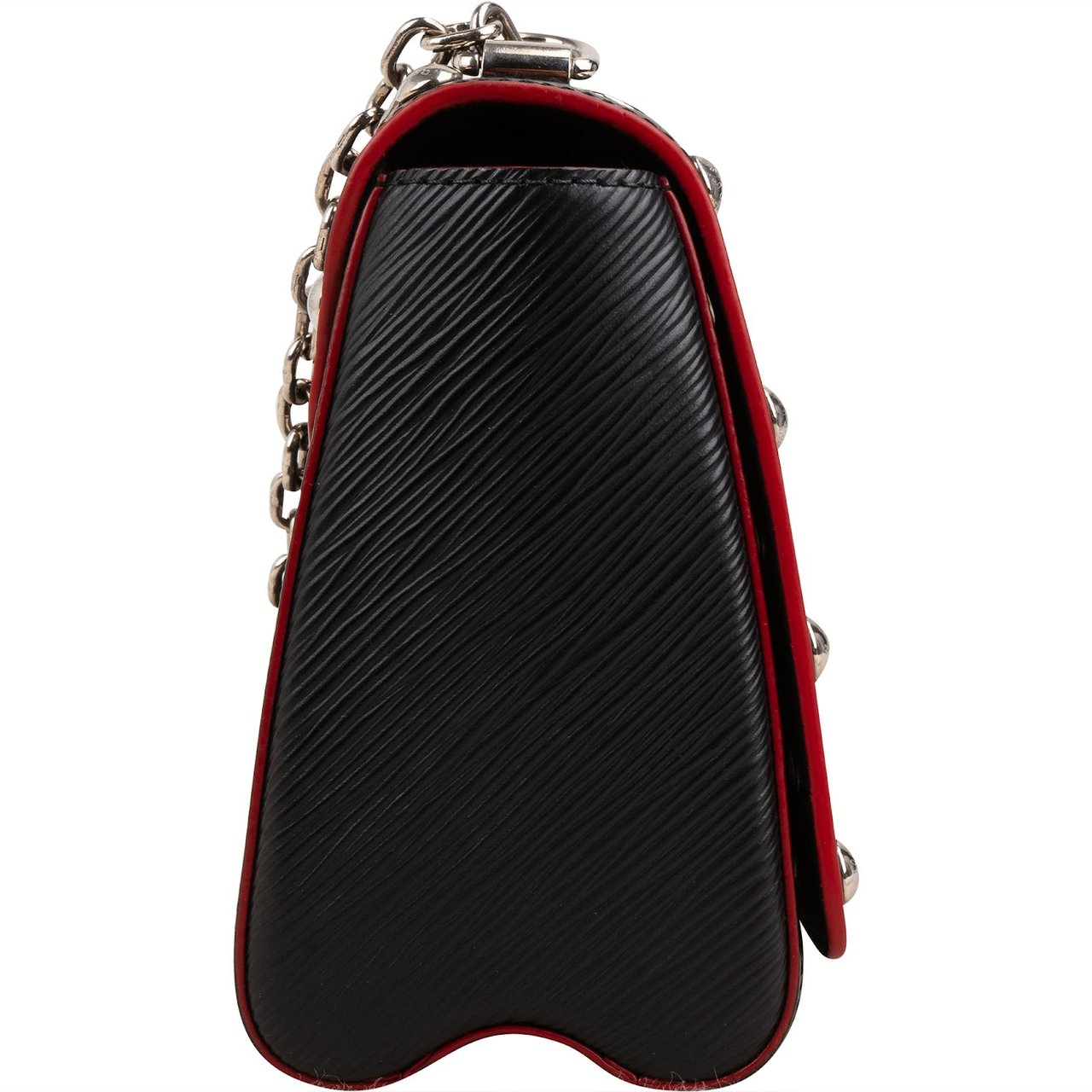 Louis Vuitton Noir Epi Leather Studded Twist MM Crossbody Bag Zwart