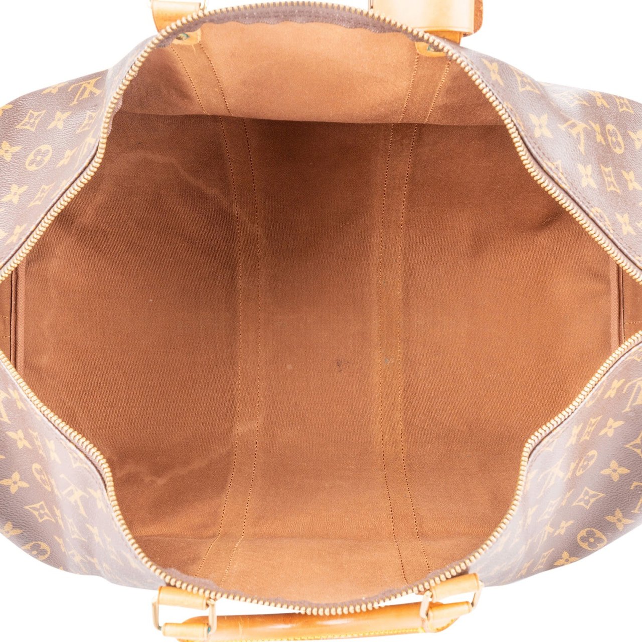 Louis Vuitton Monogram Canvas Keepall 55 Bandoulière Travel Bag Bruin