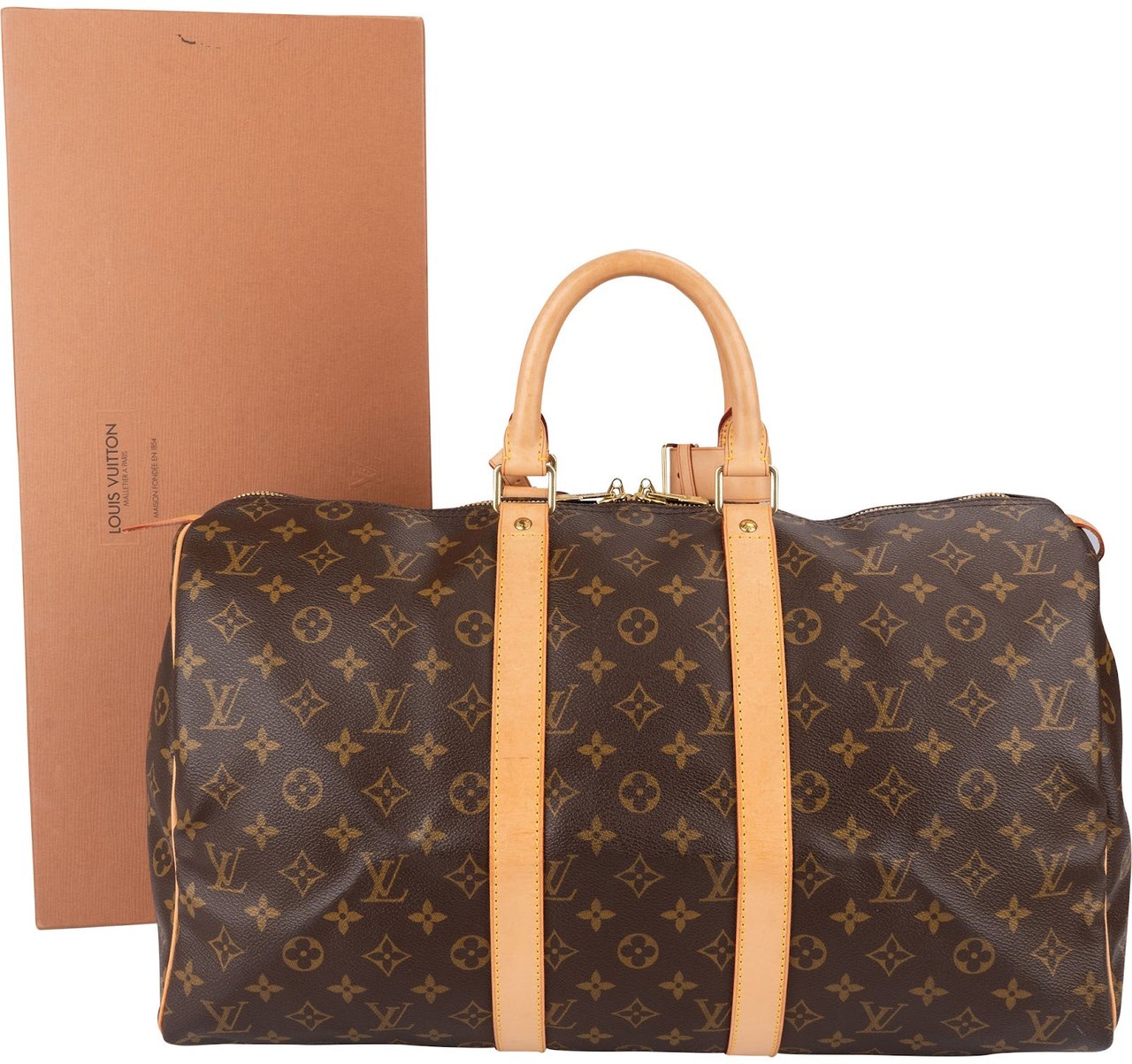 Louis Vuitton Monogram Canvas Keepall 45 Travel Bag Bruin