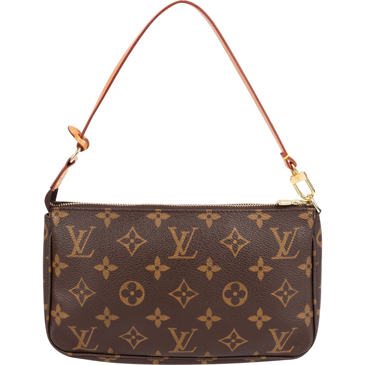 Louis Vuitton Monogram Canvas Pochette Accessoires Handbag Bruin