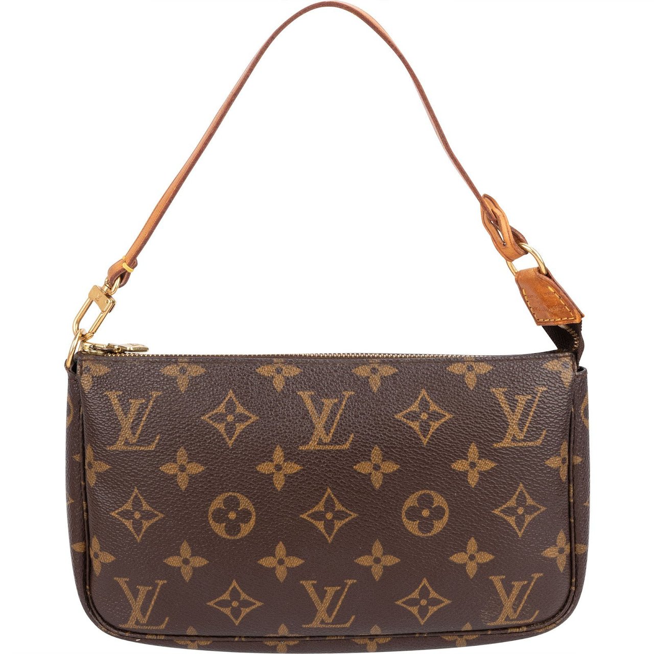 Louis Vuitton Monogram Canvas Pochette Accessoires Handbag Bruin