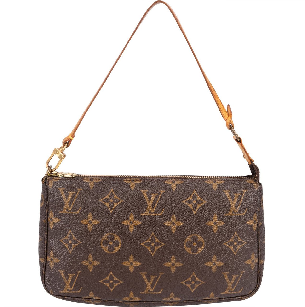 Louis Vuitton Monogram Canvas Pochette Accessoires Handbag Bruin