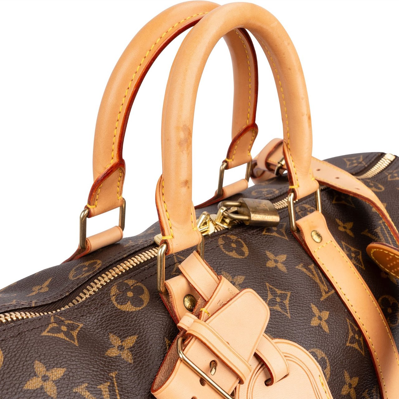 Louis Vuitton Monogram Canvas Keepall 45 Bandoulière Travel Bag Bruin