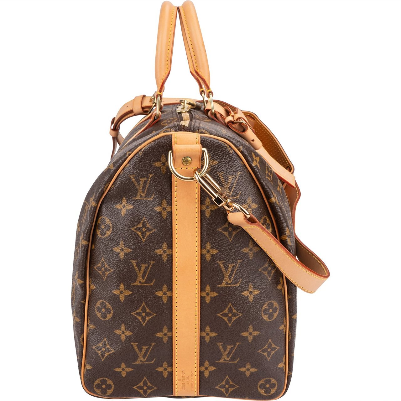 Louis Vuitton Monogram Canvas Keepall 45 Bandoulière Travel Bag Bruin