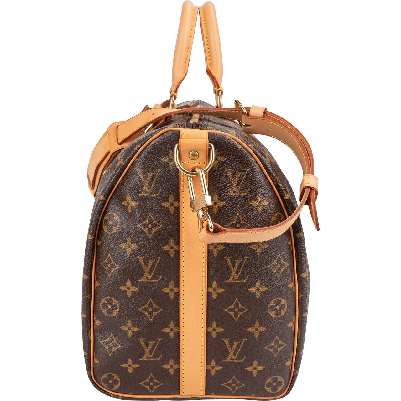 Louis Vuitton Monogram Canvas Keepall 45 Bandoulière Travel Bag Bruin