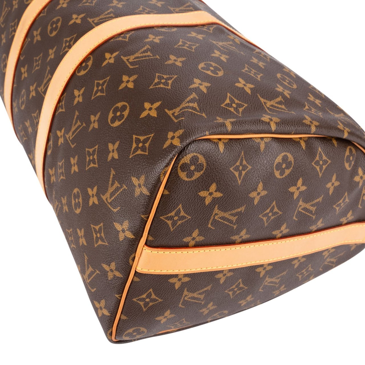 Louis Vuitton Monogram Canvas Keepall 45 Bandoulière Travel Bag Bruin