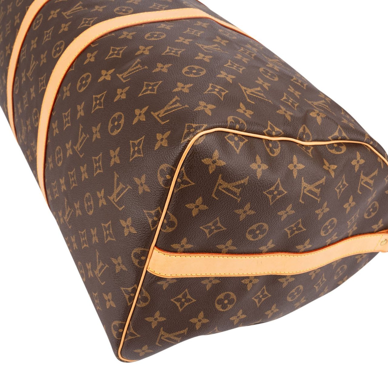 Louis Vuitton Monogram Canvas Keepall 55 Bandoulière Travel Bag Bruin
