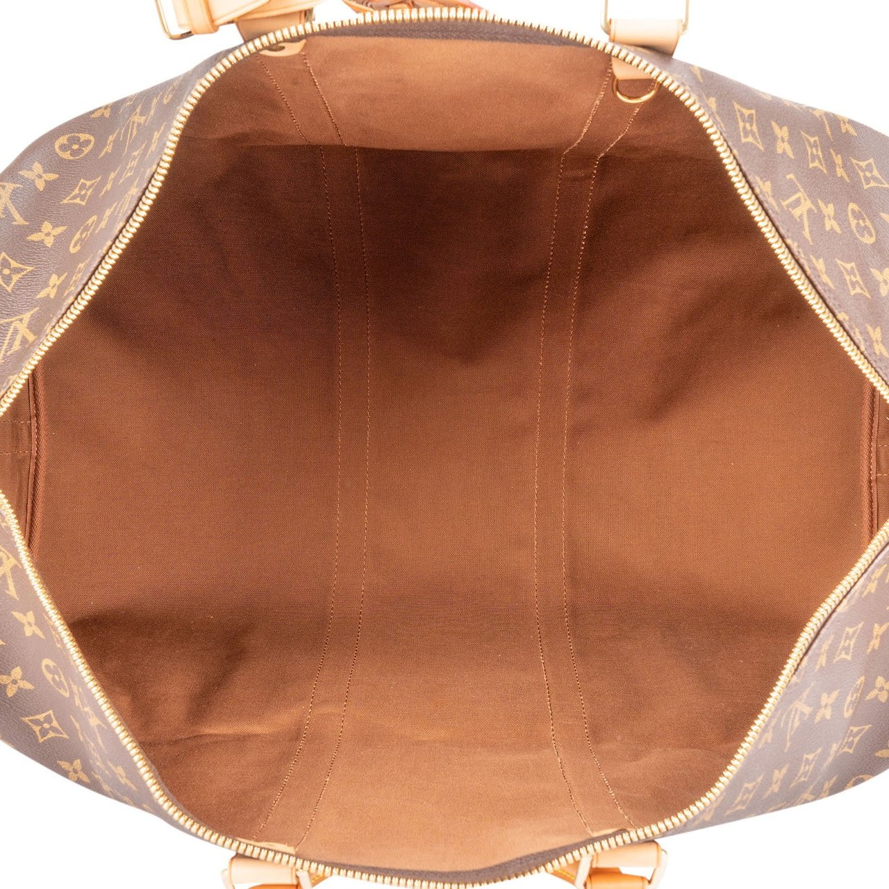 Louis Vuitton Monogram Canvas Keepall 55 Bandoulière Travel Bag Bruin