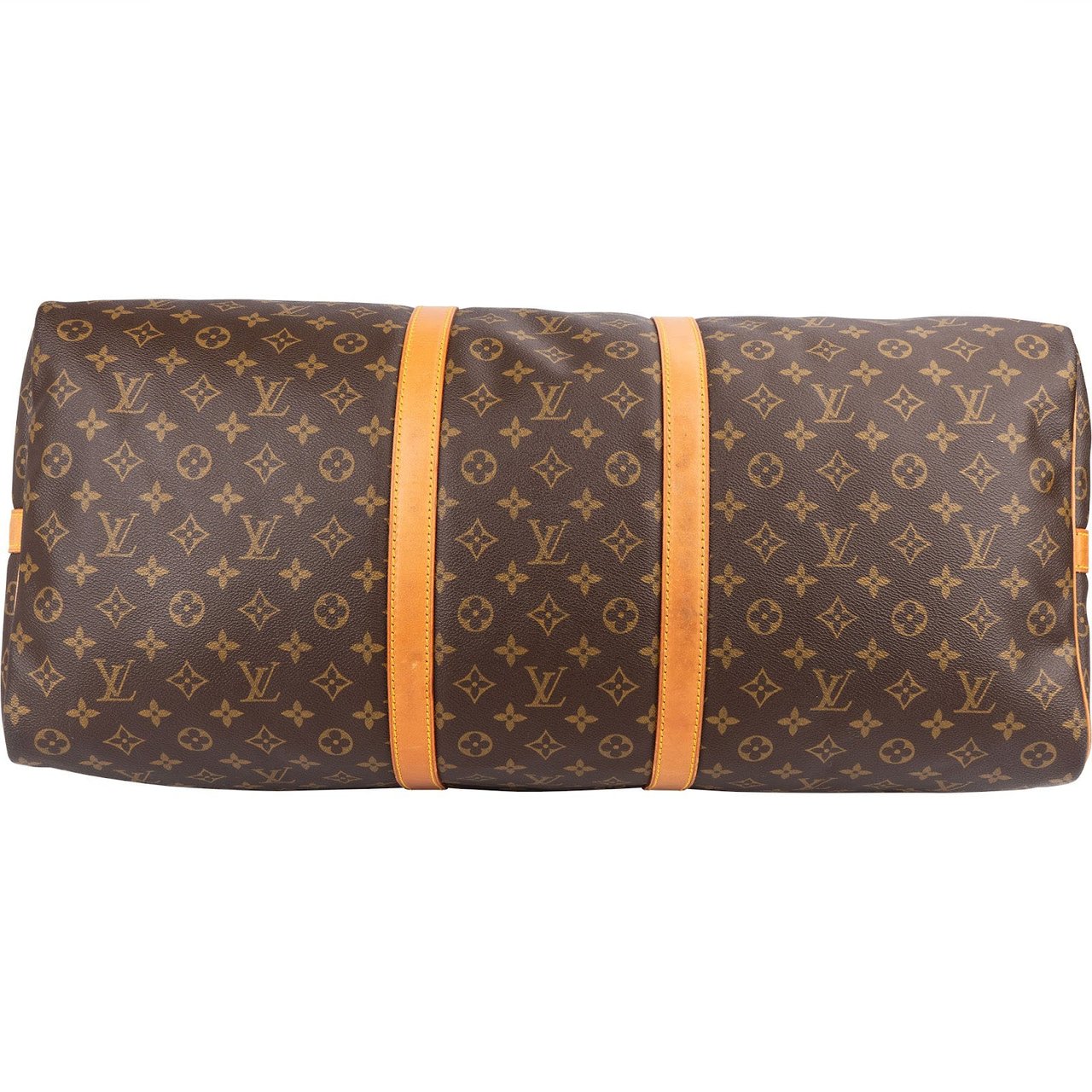 Louis Vuitton Monogram Canvas Keepall 60 Bandoulière Travel Bag Bruin