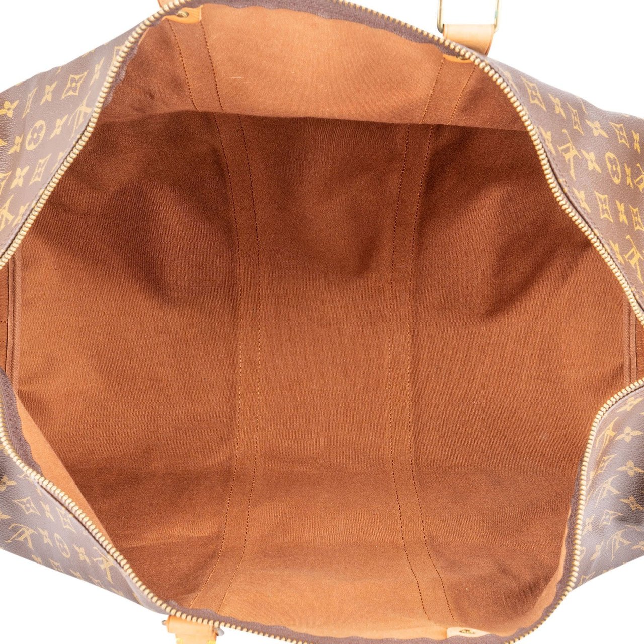 Louis Vuitton Monogram Canvas Keepall 60 Bandoulière Travel Bag Bruin