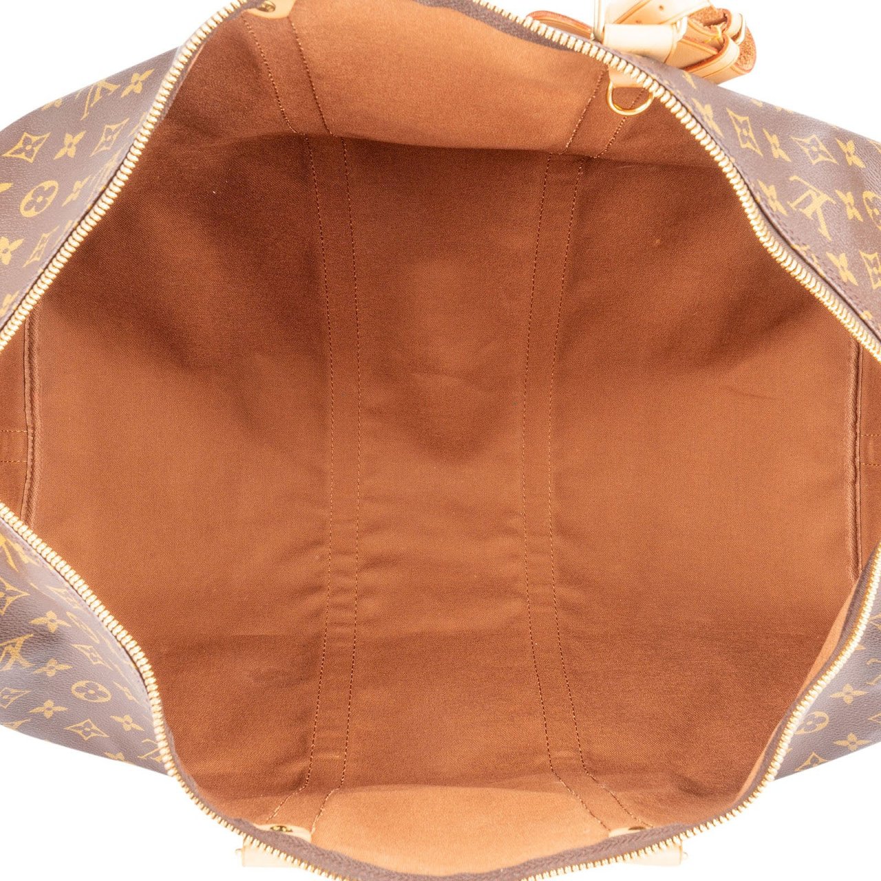 Louis Vuitton Monogram Canvas Keepall 55 Bandoulière Travel Bag Bruin