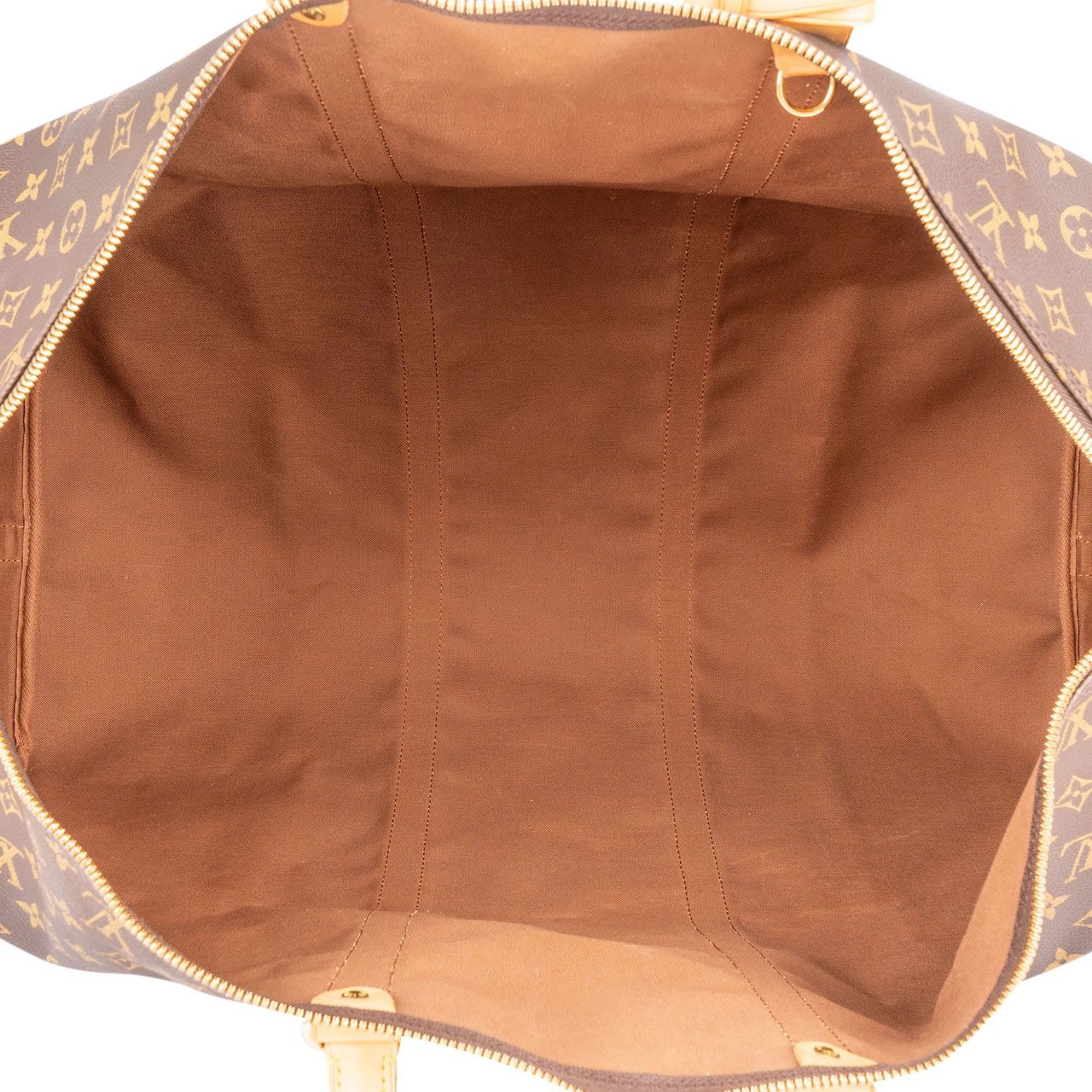 Louis Vuitton Monogram Canvas Keepall 60 Bandoulière Travel Bag Bruin
