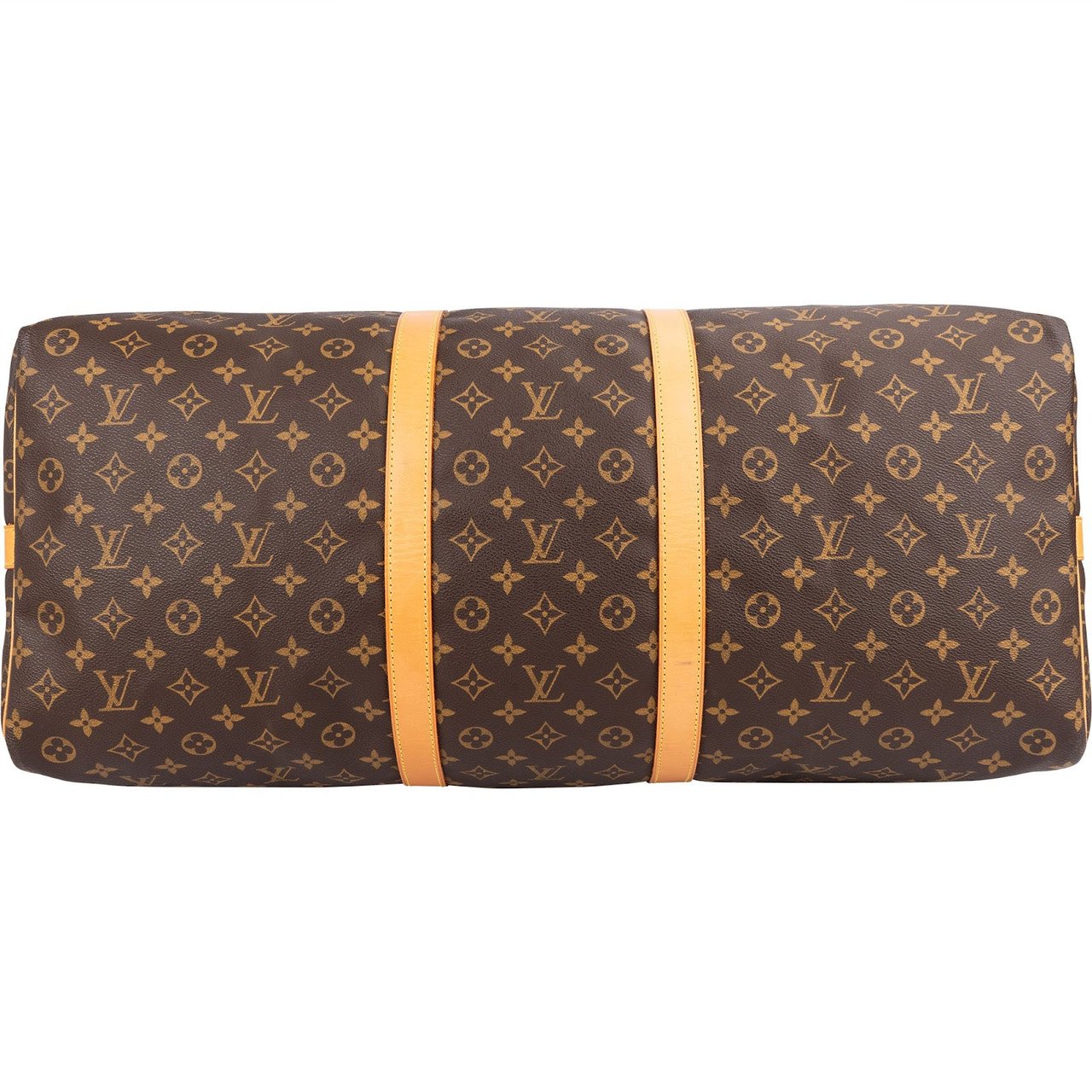 Louis Vuitton Monogram Canvas Keepall 60 Bandoulière Travel Bag Bruin