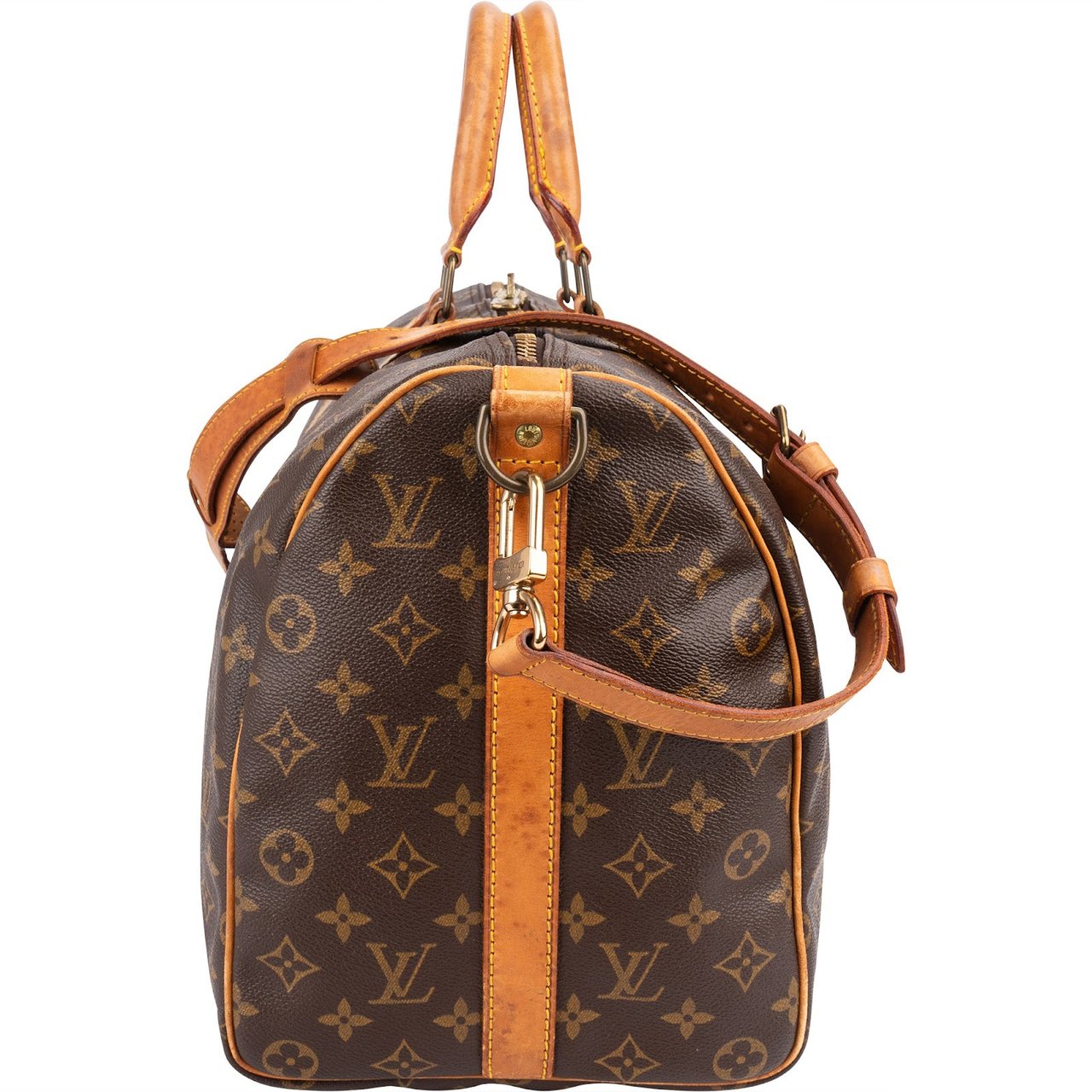 Louis Vuitton Monogram Canvas Keepall 45 Bandoulière Travel Bag Bruin