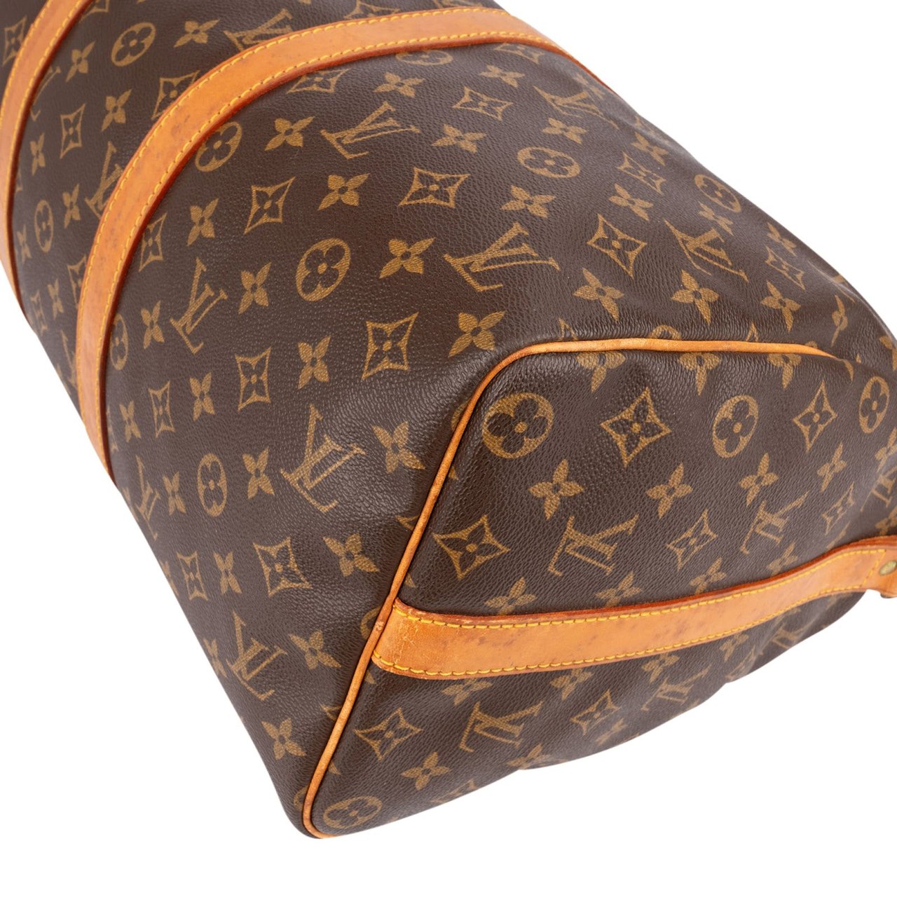 Louis Vuitton Monogram Canvas Keepall 45 Bandoulière Travel Bag Bruin