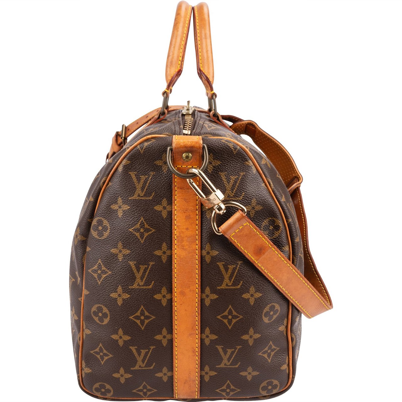 Louis Vuitton Monogram Canvas Keepall 45 Bandoulière Travel Bag Bruin