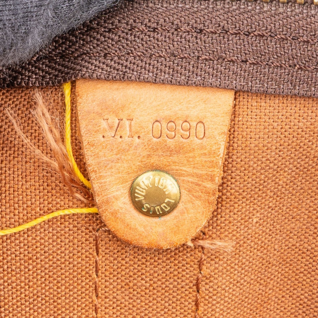 Louis Vuitton Monogram Canvas Keepall 45 Bandoulière Travel Bag Bruin
