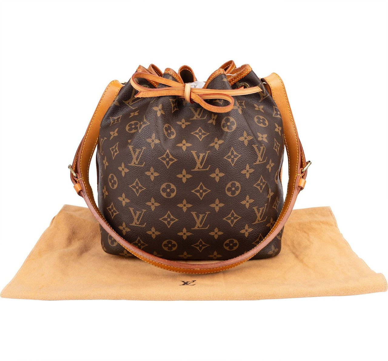Louis Vuitton Monogram Canvas Sac Noé Petit Shoulder Bag Bruin