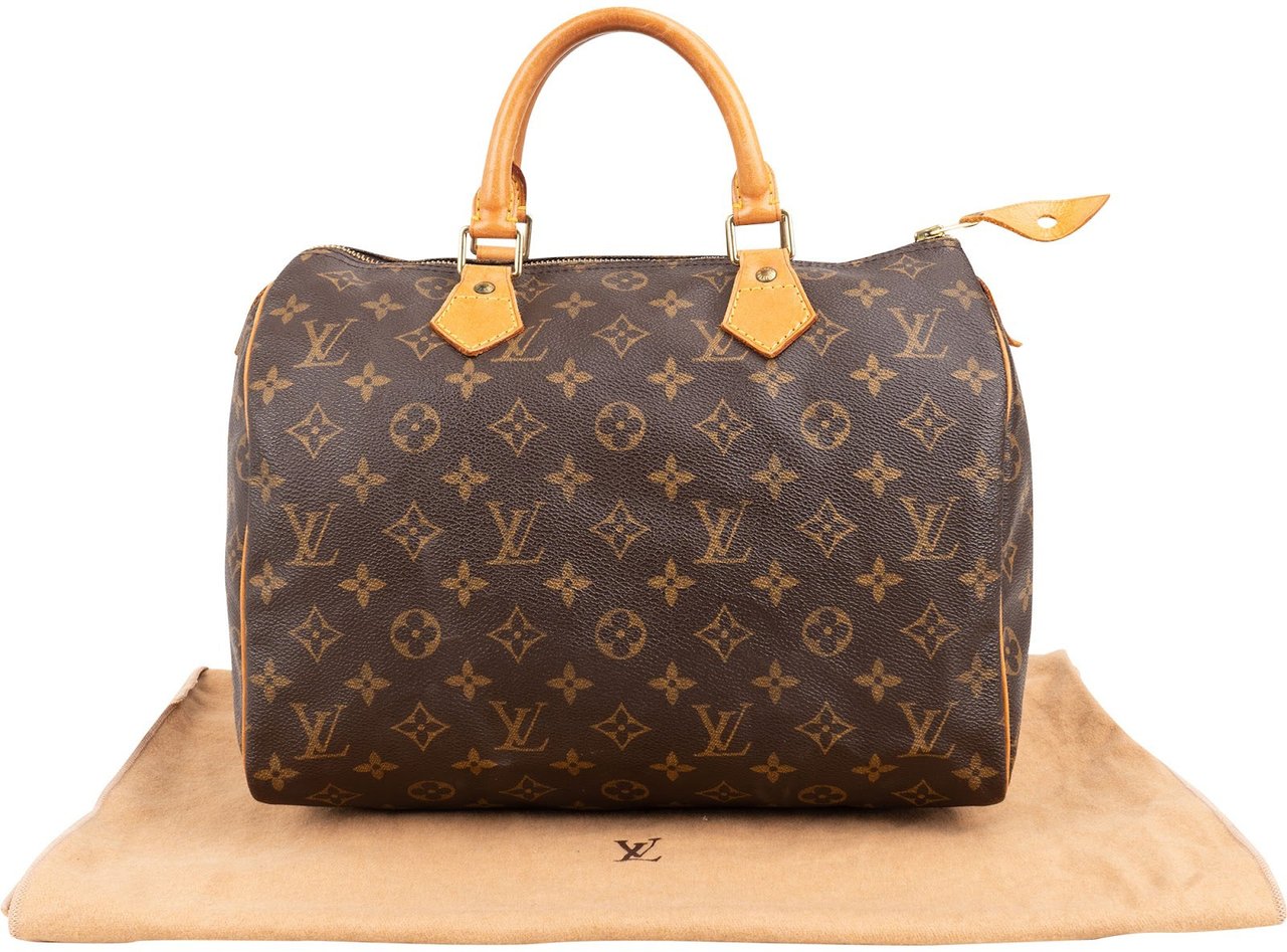 Louis Vuitton Monogram Canvas Speedy 30 Handbag Bruin