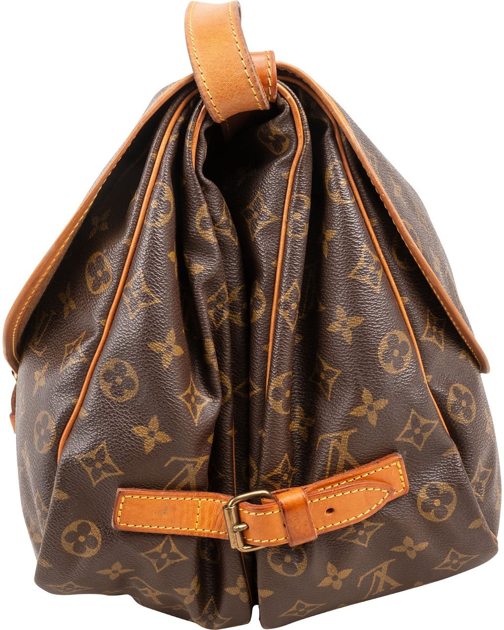 Louis Vuitton Monogram Canvas Saumur 35 Crossbody Bag Bruin