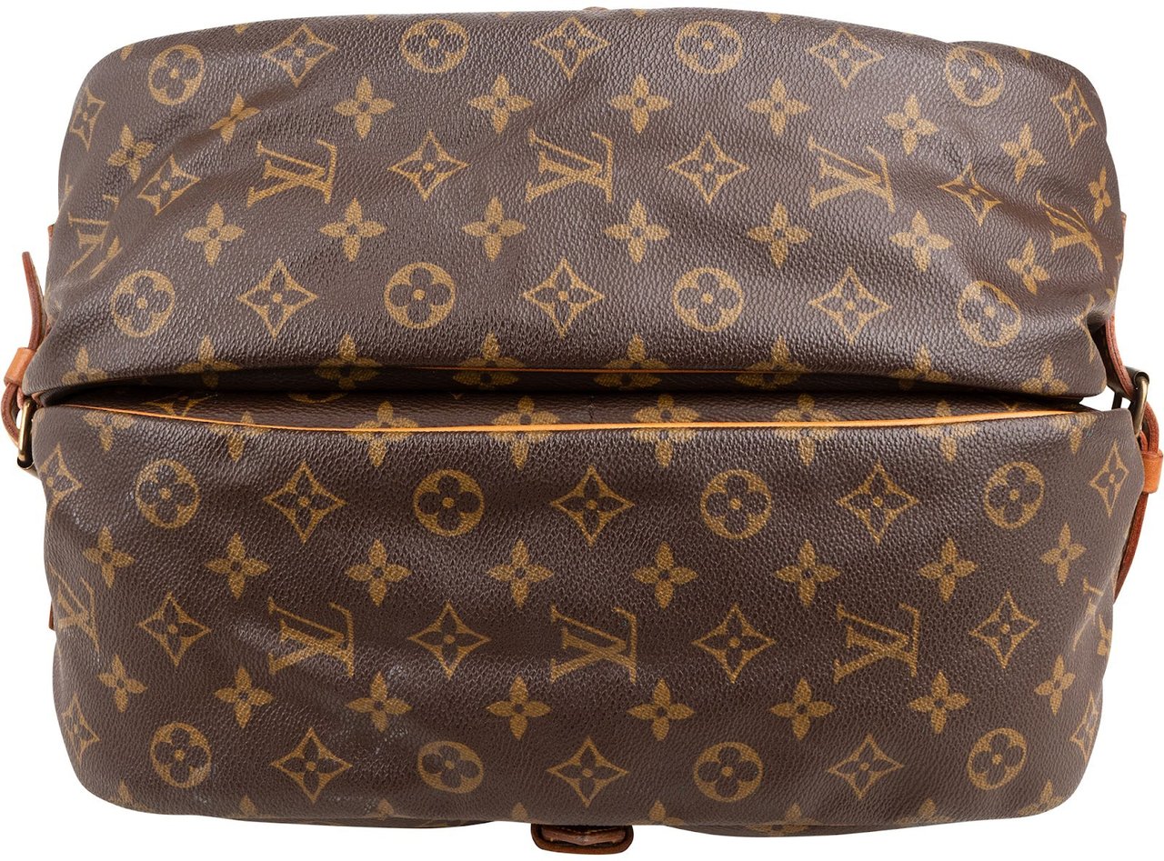 Louis Vuitton Monogram Canvas Saumur 35 Crossbody Bag Bruin