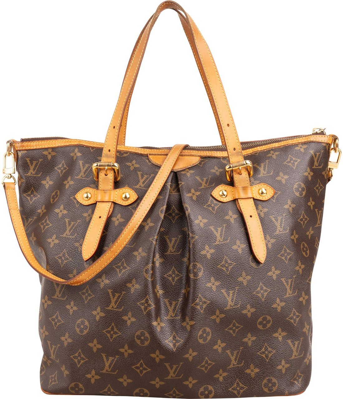 Louis Vuitton Monogram Canvas Palermo GM Shoulder Bag Bruin