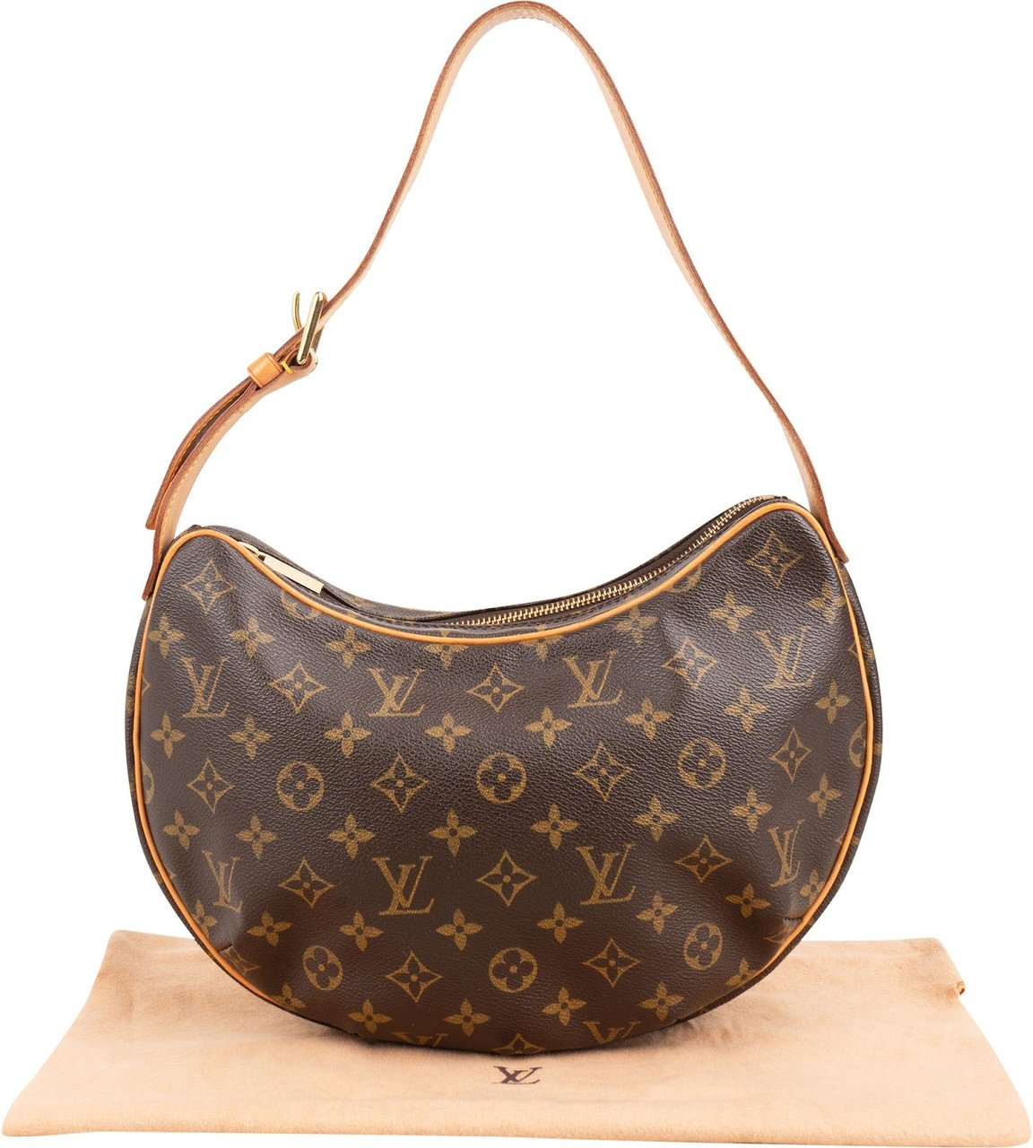 Louis Vuitton Monogram Canvas Croissant MM Shoulder Bag Bruin