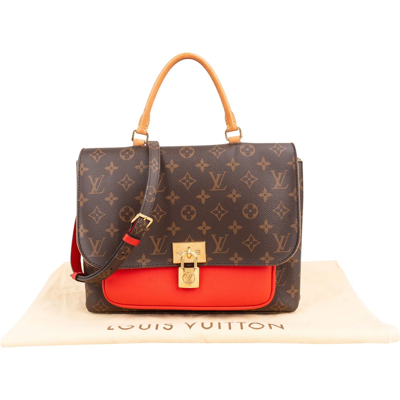 Louis Vuitton Monogram Canvas Marignan Handbag Bruin
