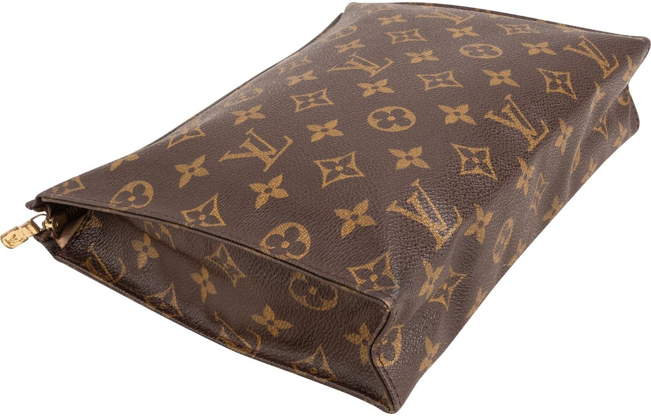 Louis Vuitton Monogram Canvas Poche Toilette 26 Clutch Bruin