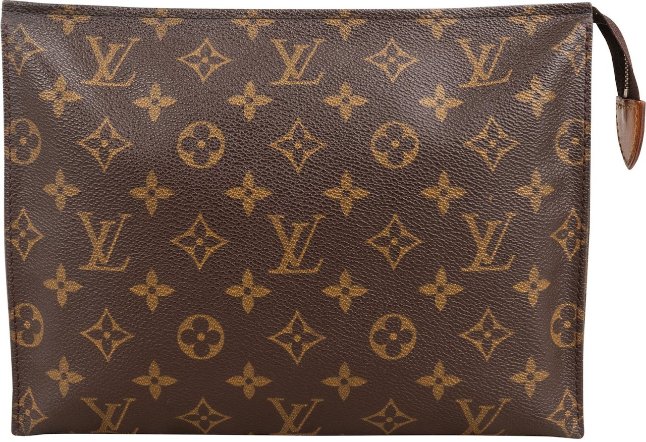 Louis Vuitton Monogram Canvas Poche Toilette 26 Clutch Bruin
