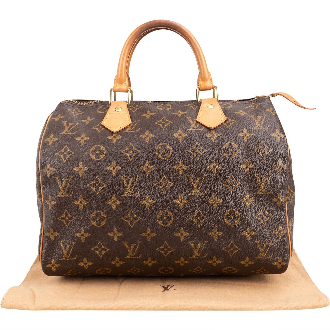 Louis Vuitton Monogram Canvas Speedy 30 Handbag Bruin