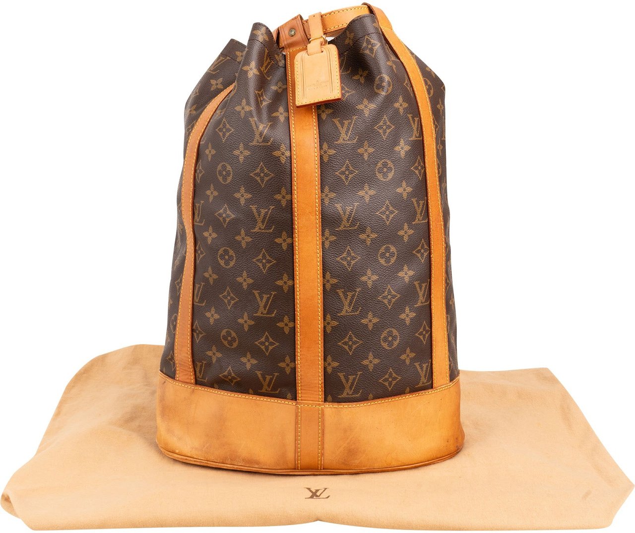 Louis Vuitton Monogram Canvas Randonnee GM Backpack Shoulder Bag Bruin